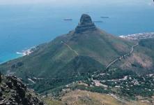 Vue plages Table Mountain, Afrique du Sud